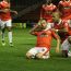 Milan celebrates goal against Peterborough; pictured by walsall official facebook